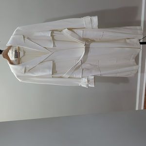 ASOS White/Off-white trench coat with hidden buttons